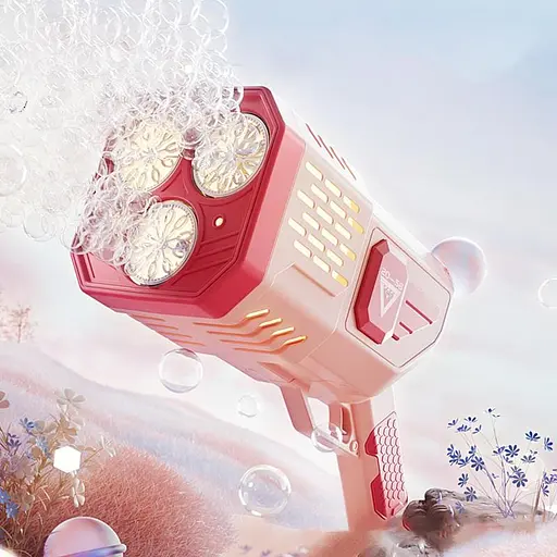 Пістолет з мильними бульбашками SHT 333-16 на 36 отворів + 2xbottle 150ml Pink - фото 5