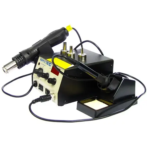 Паяльная станция Baku BK761D, фен с цифровой индикацией, паяльник с аналоговой регулировкой t - фото 1