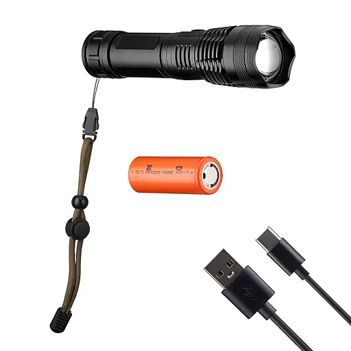 Ліхтарик Flashlight X71 Type-C 3000 mAh Чорний - фото 3