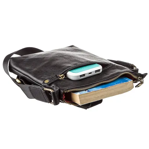 Сумка кожаная мужская SHVIGEL 20,5х17,5х1 см sum0012790 - фото 3