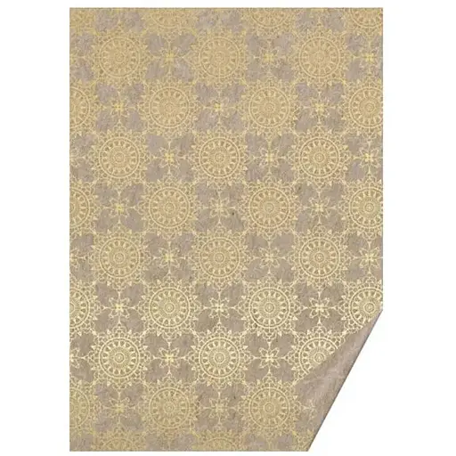 Крафт-картон для дизайну "Сніжинки" А4(21х29,7см) Золотий 220г/м2 Heyda