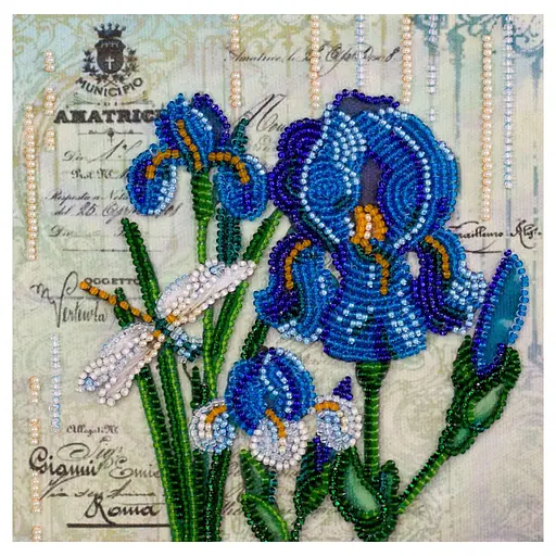 Набор для вышивки бисером "Ультрамарин AM-181 на натуральном холсте.