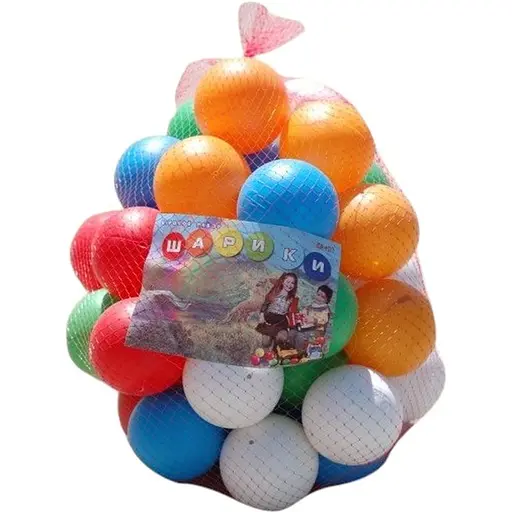 Набір кульок Бамсик, 40 шт., d7 см, в сітці, 23x25x25 см, 025