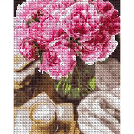 Алмазная мозаика Santi Пионы и утро 40х50 см на подрамнике (956063) - фото 1