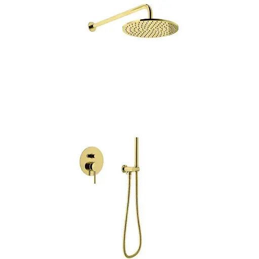Душова система Kohlman Axel 25 gold + BOX прихованого монтажу QW210AGDR25, Золотий - фото 1