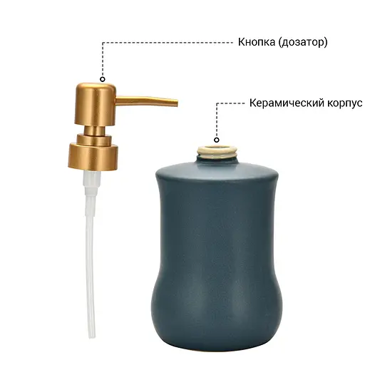 Набір аксесуарів для ванної кімнати Fissman дозатор рідкого мила, стакан та мильниця (9510) - фото 5