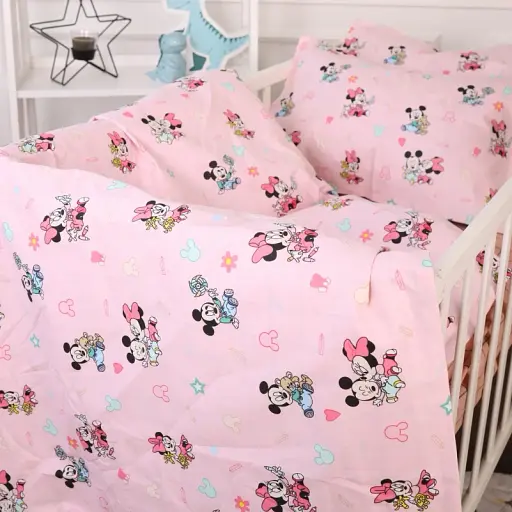 Комплект постільної білизни MirSon Бязь 20-0042 Pink Mikey Mouse 175х210 рожевий (2200010272772) - фото 3