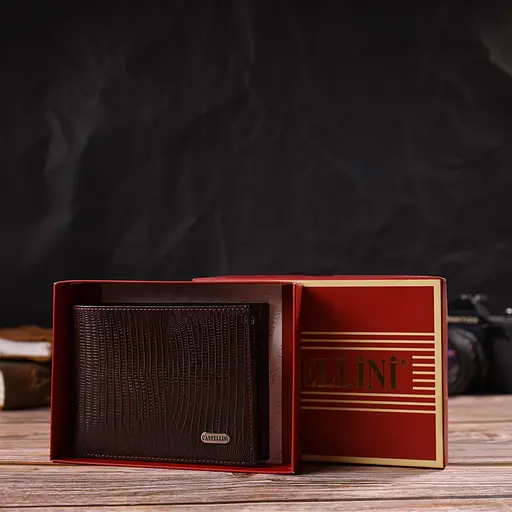 Чоловічий шкіряний гаманець Canpellini 12х9.7х2 см acs0025643 - фото 8