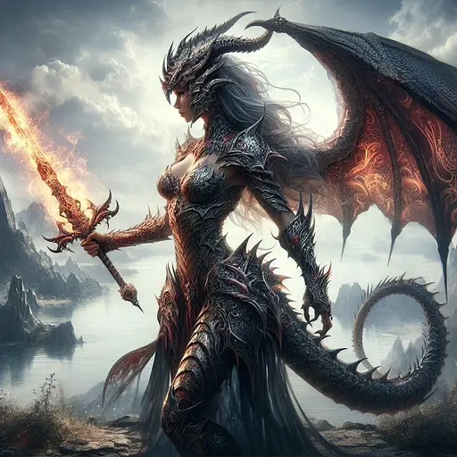 Деревянный пазл Девушка дракон, А3, Деревянная коробка 200 элементов - фото 3