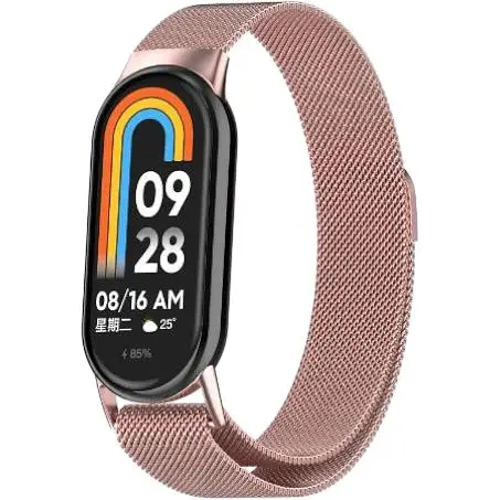 Ремешок DK CDK для Xiaomi Mi Smart Band 10 Metal Milanese Loop Magnetic (015814) (pink rose)