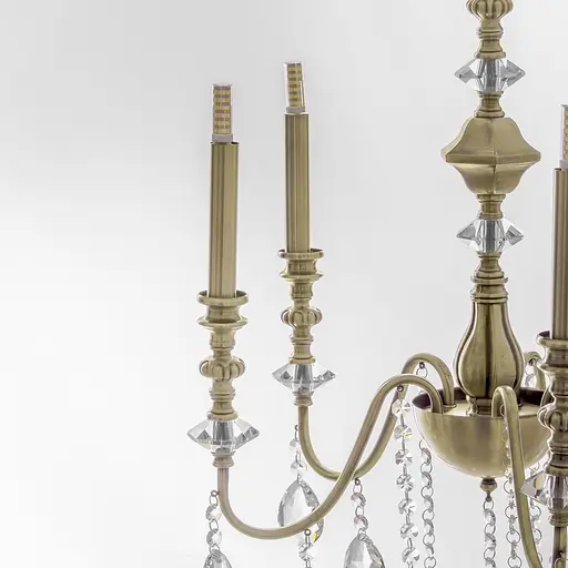 Люстра свеча Brille подвесная хрустальная G9 40W BZ (BCL-680S/5) - фото 6