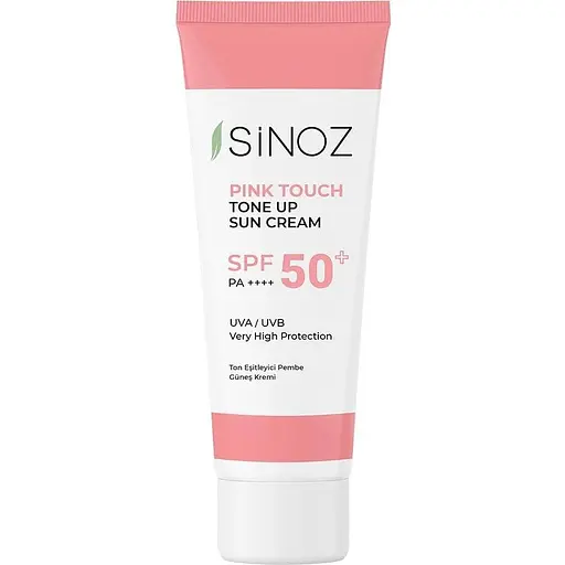 Солнцезащитный крем для лица Sinoz Pink Touch Tone Up SPF50+ для выравнивания тона 50 мл