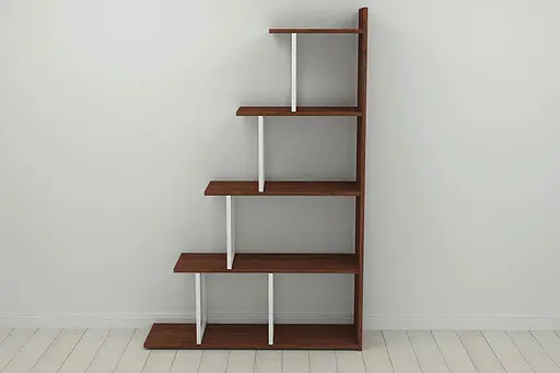 Этажерка Ferrum-decor Стелла 1600x1020x300 Белый металл ДСП Венге Магия (FRD-105484)