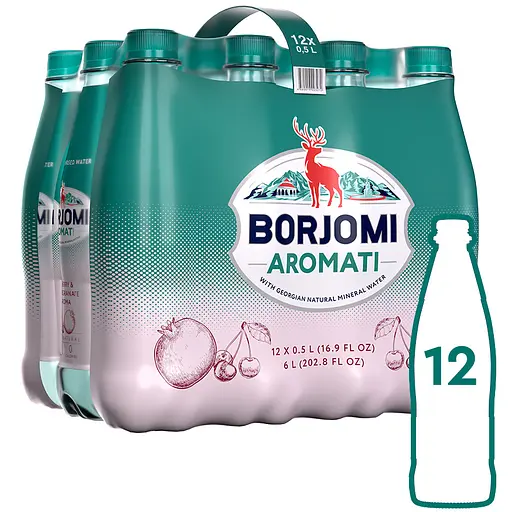 Напиток безалкогольный Borjomi Aromati газированный с ароматом Вишни и Граната 0.5 л х 12 шт. (пет) - фото 4