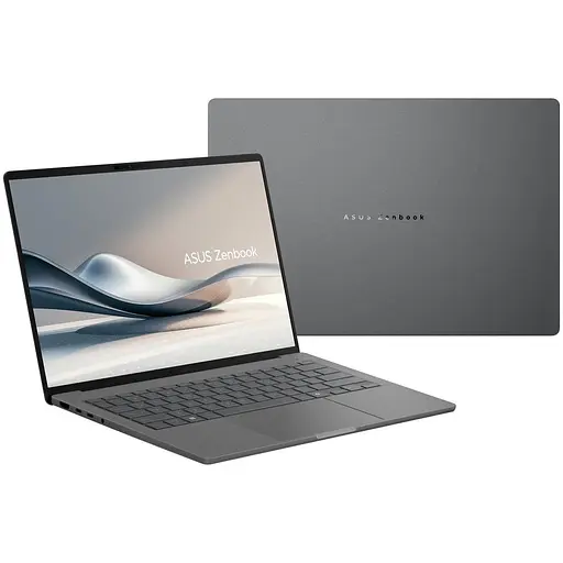 Ноутбук ASUS Zenbook A14 UX3407RA з процесором Snapdragon X Elite X1E 78 100 pana la 3.4GHz, 14''. WUXGA, OLED, 32GB LPDDR5X RAM, 1TB SSD, Qualcomm ® Adreno ™ GPU, Windows 11 Pro, Iceland сірий - фото 12