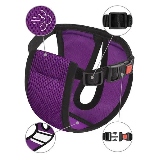 Труси гігієнічні для собак Barksi Mesh обхват 34-49 см довжина 18 см M фіолетові  - фото 5