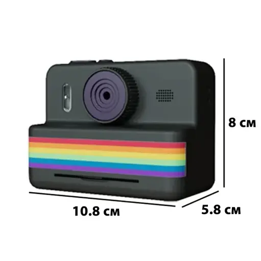 Детская цифровая фотокамера RAINBOW 2,8" мгновенная печать с термопринтером 1500 мАч Голубой - фото 4