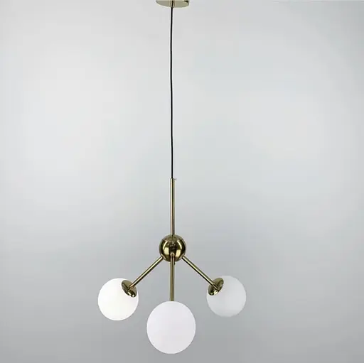 Підвісний/стельовий світильник з білими плафонами Line.F AOC 9/3 GD - фото 10