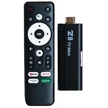 ТБ-приставка iATV Z8 Stick Allwinner H618 (4 ядра), 2Gb, 16Gb, WiFi 5 / bluetooth 5.2, 1xUSB 2.0, Android 12, пульт ДК чорна