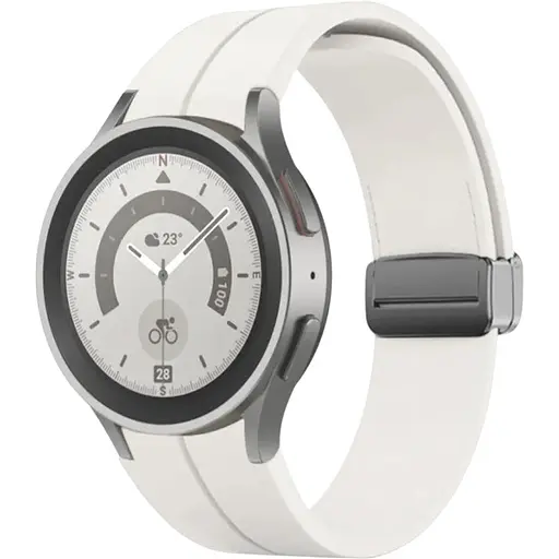 Ремешок DK CDK Silicone Sport Magnetic "S" для Samsung Galaxy Watch FE (R861) 40mm (015835) (white / black)