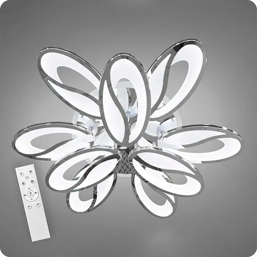 Люстра світлодіодна 517 Light 3color з пультом 240Вт Хром (01845) - фото 1