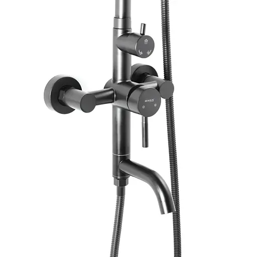 Душова система Mixxus SUS-009-J black MI2808, Чорний матовий - фото 3