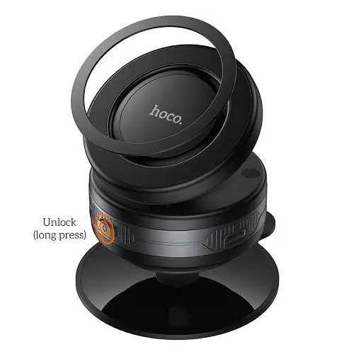 Автодержатель Hoco H87 Dragon electric suction cup magnetic holderuniversal черный серый - фото 3