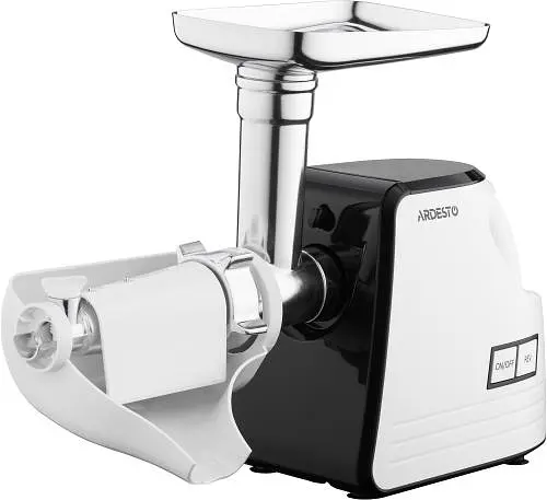М'ясорубка Ardesto MGA-2300W, White/Black, 2300Вт, 4 диски, соковижималка для томатів та ягід, насадки домашніх ковбасок та кеббе, реверс, 2.2кг/хв - фото 3