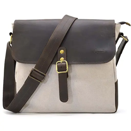 Кожаная мужская сумка через плечо TARWA 30х32х7.5 см sum0025890 - фото 3