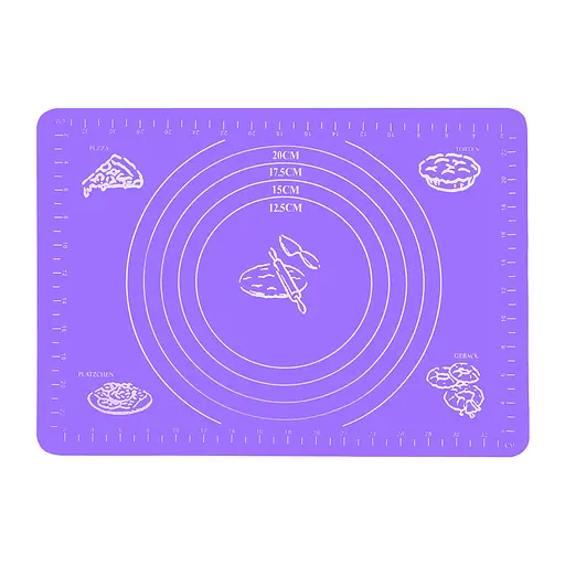 Килимок силіконовий для розкачування тіста, випічки та заморожування напівфабрикатів 25х35 см, A-plus Фіолетовий 84615 - фото 2