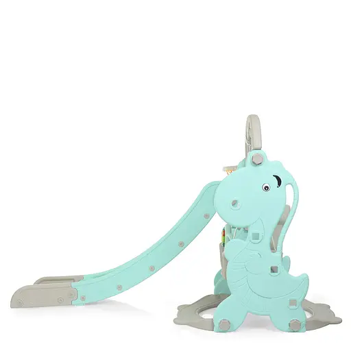 Дитяча гірка-гойдалка BAMBI YG2020-2-4 з баскетбольним кільцем, ш153-г195-в110см, голуба - фото 5