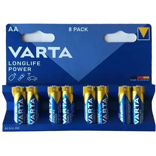 Батарейка Varta Longlife Power AA(R6) blister 6+2 (8/160) (АРТ8937) - фото 1