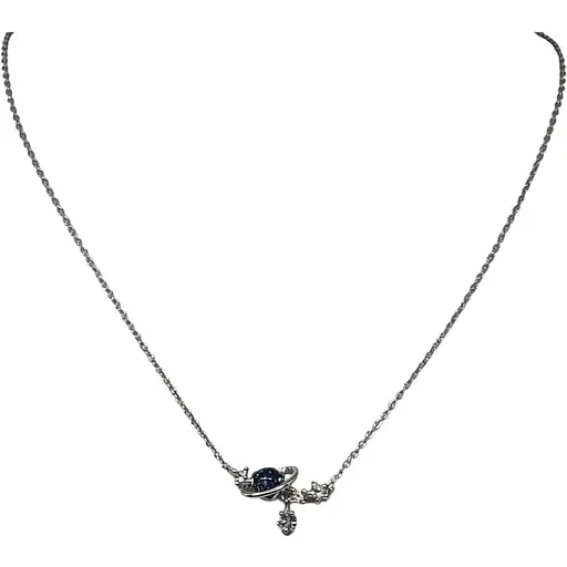 Серебряное колье Аметист с фианитами 1251107