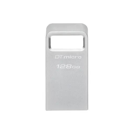 Kingston Накопичувач 128GB USB 3.2 Type-A Gen1 DT Micro R200MB/s Metal - фото 1