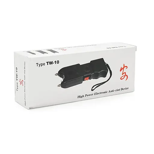 Ліхтар-відлякувач ручний BAILONG X-Balog TW-10B, LED, сирена, струм 15000KV, 180W, Li-ion вбудований 12 000 mAh, Black, IP44, кабель живлення, 170х50х33мм, BOX - фото 2