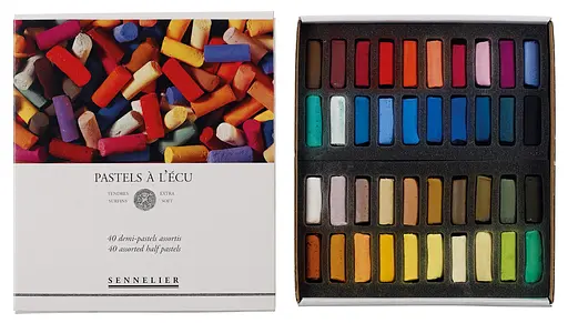 Набор сухой пастели Sennelier Golden Ecu (Золотой экю), 40 цветов, 1/2, картон.