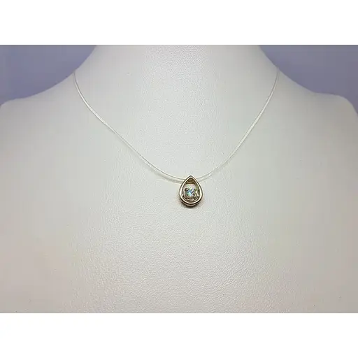 Ювелирный шнурок Premium из силикона с серебряными вставками и фианитом. 4058Р 39 - фото 2