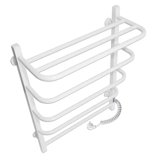 Електрична рушникосушарка Laris Зебра Стандарт ЧФ5 500x660 Е з полицею права R3 77700076, Білий, Праве, Електронний - фото 3