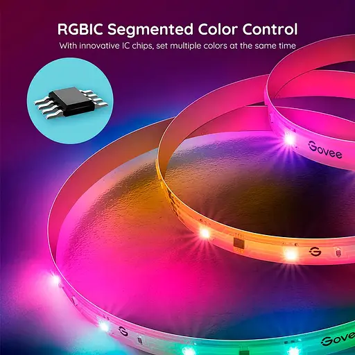 Світлодіодна стрічка Govee H618A Basic Wi-Fi + Bluetooth LED Strip Lights RGBICW 5м (H618A3D1) [136705] - фото 3