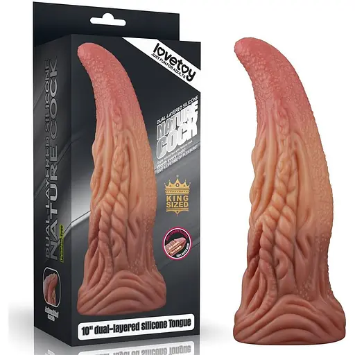 Фалоімітатор Dual-Layered Silicone 10'' Nature Cock 25 см коричневий