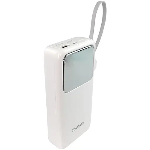 Повербанк Yoobao на 20000 мАг з кабелем та швидкою зарядкою 22,5W Q22 PD+QC Білий - фото 3