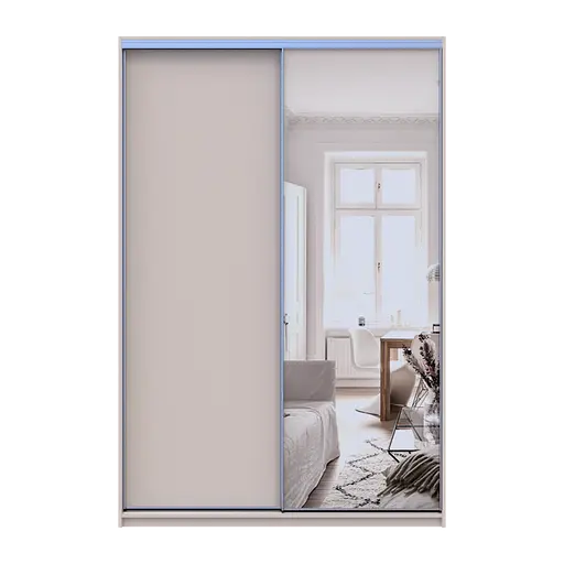 Шафа купе Doros Сіті Лайт Кашемір 1 ДСП / 1 дзеркало 150х60х225 (80736353) - фото 3