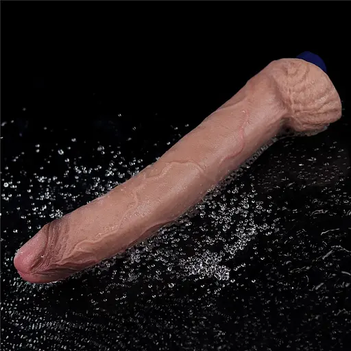 Реалістичний вібратор Lovetoy Real Softee 27 см коричневий - фото 11