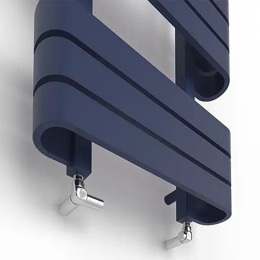 Рушникосушка дизайнерська Ideale Olivia 11 8/850/500 синій, Чорний - фото 2