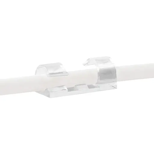 Клипса кабельная Ø6-8 мм Polax самоклеящаяся 33х13 мм, 20 шт (37-174) - фото 4