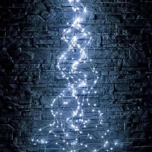 Новогодняя конусная гирлянда 2 м 20 нитей 400 LED лампочек Белый - фото 6