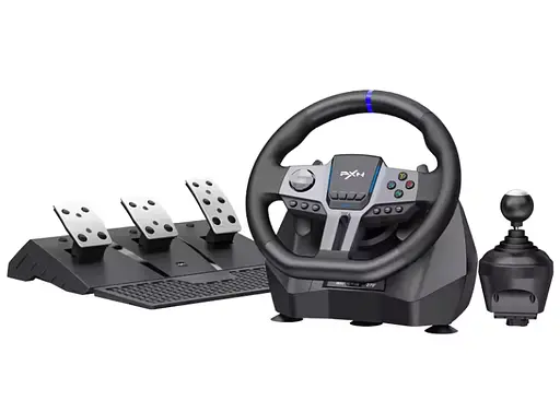Ігрове кермо PXN V9 GEN2 з педалями і коробкою передач для PS4, PS3, Xbox X/S, PC (PXN-V9GEN2) - фото 1