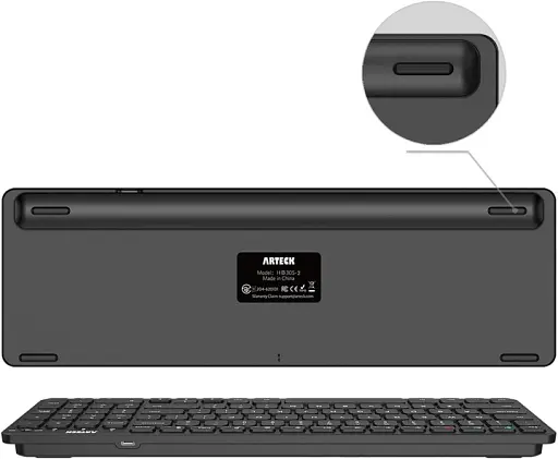 Універсальна багатофункціональна Bluetooth-клавіатура Arteck HB305-2 - фото 5