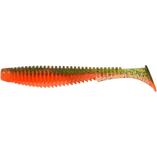 Силикон FishUP U-Shad 4" #205 - Watermelon/Flo Orange (8 шт/уп)