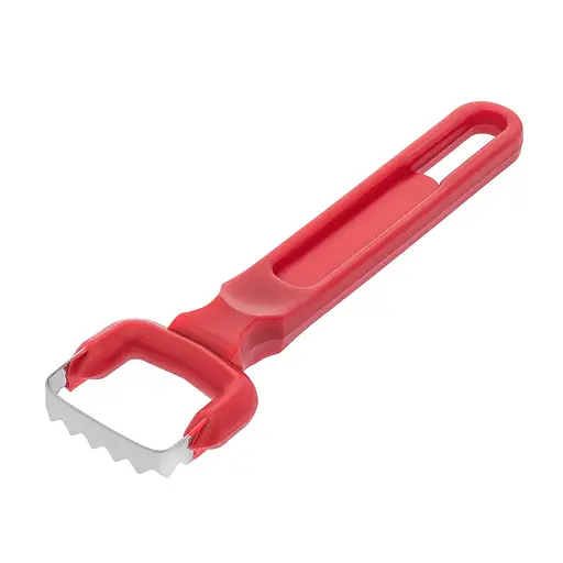 Рибочистка ніж для чищення риби з пластиковою ручкою 12 см, Kitchette Червоний 85816 - фото 1